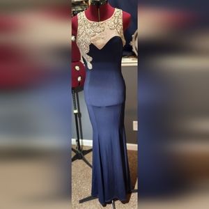 Size 7 Navy blue with rhinestone accents